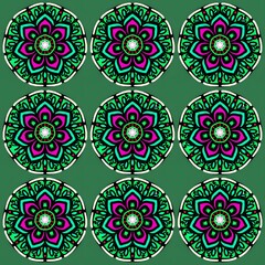 A beautiful seamless pattern featuring a vintage floral design, perfect for a decorative textile or wallpaper