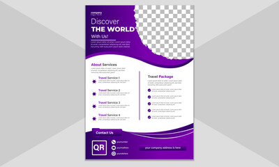 Modern Professional Flyer Design For Travel Agency And  Business Marketing  