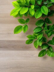 Leaves on wall banner