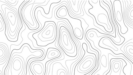 Topography abstract elevation map featuring seamless white contour lines and explorer grid overlays in vintage outdoor vector format