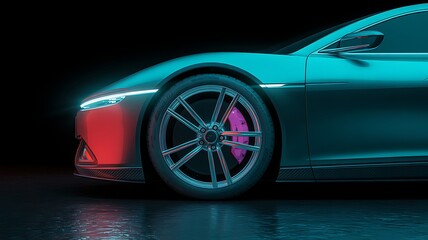 Sleek Modern Car Design Showcasing Aerodynamic Features and Cutting Edge Technology With a Stunning Visual Presentation Displaying Automotive Excellence