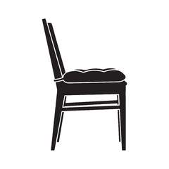 A seat that complements any decor – Chair silhouette captured in relaxed Chair vector – Chair illustration – furniture silhouette

