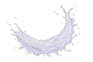 Obraz premium White liquid splashing and making a beautiful curve on transparent background, perfect for advertising and graphic design projects