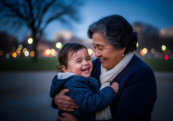Heartwarming Bond Between Grandmother and Child