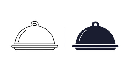 Fototapeta premium Food Cloche Icon