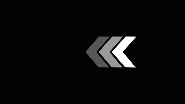 Animation of arrows sign animation with optional luma matte. Alpha Luma Matte included. 4k video