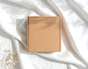 Minimalist workspace featuring laptop, notebook, plants, and sticky notes near bright window.