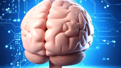 Human brain model medical illustration - Powered by Adobe