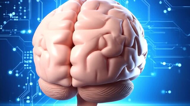 Human brain model medical illustration - Powered by Adobe