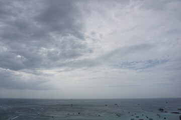 storm clouds over the sea