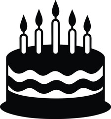 Birthday Cake with Candles Icon