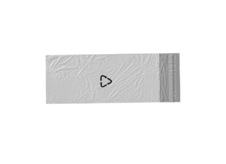 plastic transparent cellophane bag on white background. The texture looks blank and shiny. The plastic surface is wrinkly and tattered making abstract pattern. . textura de plástico. bolsas plastico. 