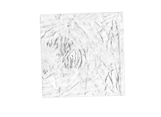 Fototapeta premium plastic transparent cellophane bag on white background. The texture looks blank and shiny. The plastic surface is wrinkly and tattered making abstract pattern. . textura de plástico. bolsas plastico. 