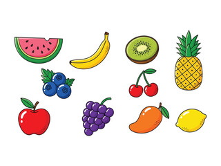 Colorful Assortment of Fruits: A vibrant collection of various fruits, a delightful visual representation of nature's goodness, showcasing the diversity of flavors, colors, and shapes.