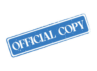 Fototapeta premium Official Copy Blue Rubber Stamp Seal for Approval and Standard