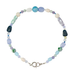 Fototapeta premium Handmade necklace of beads stone from natural.