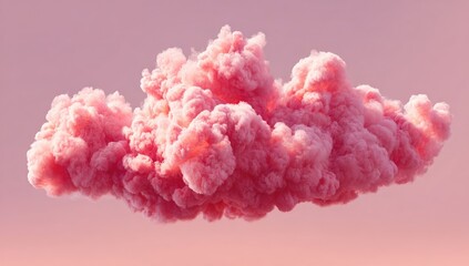 Pink cloud formation against a soft pink sunset