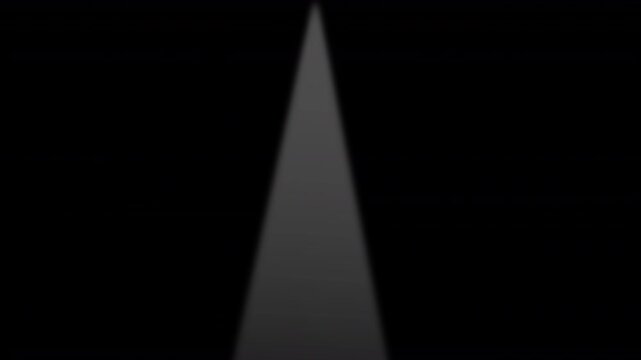 single solo swinging spotlight a searchlight beam that moves left to right in a sweeping fashion like a theatre spot to highlight a performer, use with blend mode to make transparent background 4K