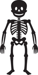  Halloween Skeleton Silhouette Vector | Spooky Skull Outline Clipart for Halloween Decor & Crafts