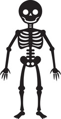  Halloween Skeleton Silhouette Vector | Spooky Skull Outline Clipart for Halloween Decor & Crafts