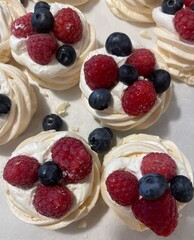 waffles with berries and blueberries