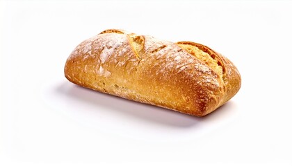 Freshly Baked Artisan Loaf of Bread with Golden Crust and Soft Fluffy Interior on Rustic Wooden Table