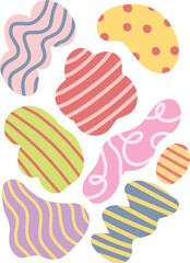 abstract shape cute vector illustration