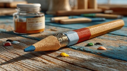 Pencil on table banner