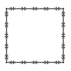 Vintage Ornamental Vector Frame – Elegant Black Vector Border, SVG