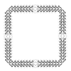 Vintage Ornamental Vector Frame – Elegant Black Vector Border, SVG