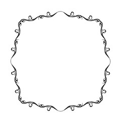 Vintage Ornamental Vector Frame – Elegant Black Vector Border, SVG