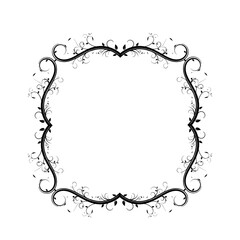 Vintage Ornamental Vector Frame – Elegant Black Vector Border, SVG