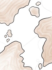 Abstract Earth Tone Shapes &ndash; Text Overlay Printable Background