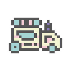 Fototapeta premium toy car cute pixel art