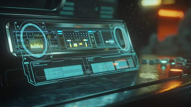 サイバーパンクなデータ表示とコンソール｜Cyberpunk Data Display and Console