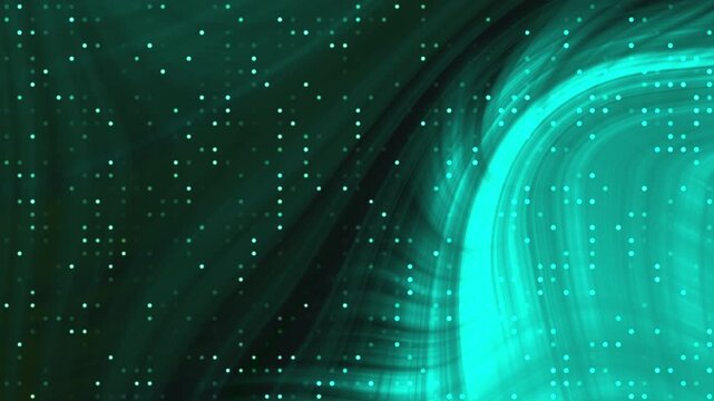 Turquoise Stars in a Dark Current: Particle Gradient Back Ground Beautiful Glow for Event LED Walls, Film Trailers, Web Background Loops, Presentation Animations, and Product Showcases