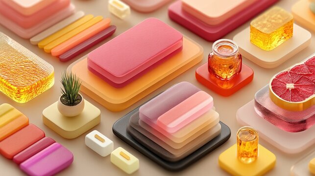 Abstract Peach and Amber Blend UI Layout Background