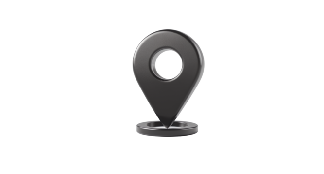 3D Map Pointer Icon Location Marker for Website App Design