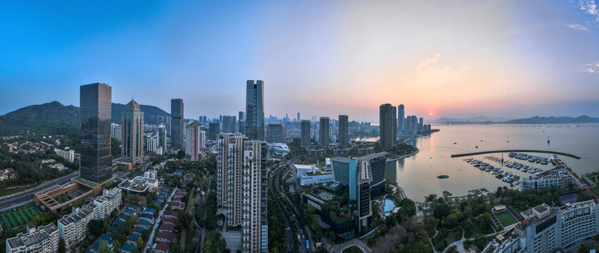 Aerial view of landscape in shenzhen city, China