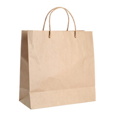 recycle design. Brown paper shopping bag with handles