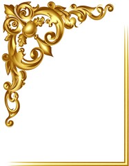 Ornate gold corner design