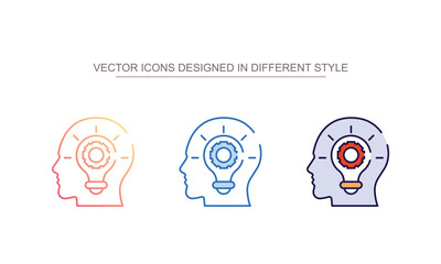 Thought Process icon design with white background stock illustration