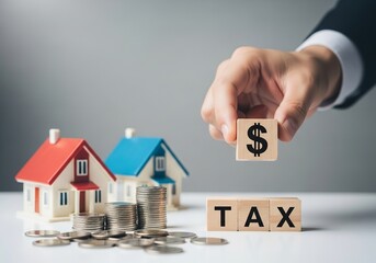 Illustration of paying property taxes is vital