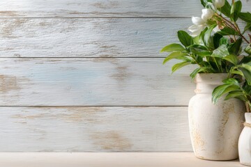 Vintage wood wall banner