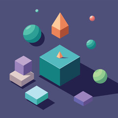 Obraz premium 3d render of a building blocks