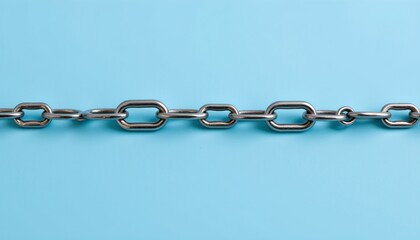 Fototapeta premium Closeup Shiny Silver Metal Chain Links