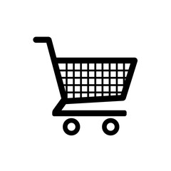 shopping cart icon on white