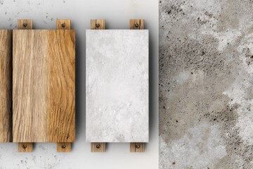 Wooden boards banner