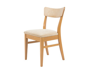 Simple Dining Chair on White Background