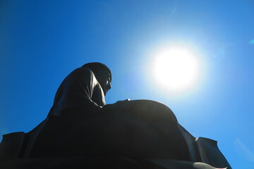 太陽と大仏様の風景1